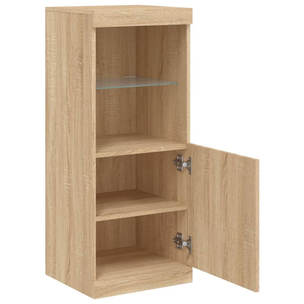 Dressoir met LED-verlichting 41x37x100 cm sonoma eikenkleurig