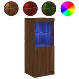 Dressoir met LED-verlichting 41x37x100 cm bruin eikenkleur