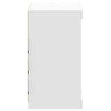 Dressoir met LED-verlichting 60,5x37x67 cm wit