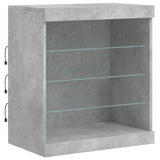 Dressoir met LED-verlichting 60,5x37x67 cm betongrijs