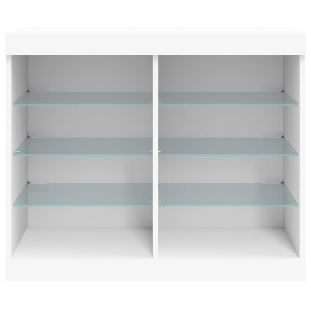 Dressoir met LED-verlichting 81x37x67 cm wit