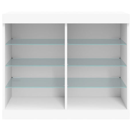 Dressoir met LED-verlichting 81x37x67 cm wit