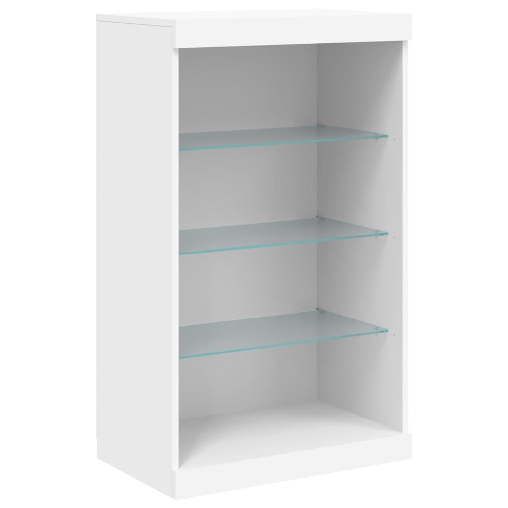 Dressoir met LED-verlichting 60,5x37x100 cm wit