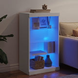 Dressoir met LED-verlichting 60,5x37x100 cm wit