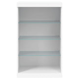 Dressoir met LED-verlichting 60,5x37x100 cm wit