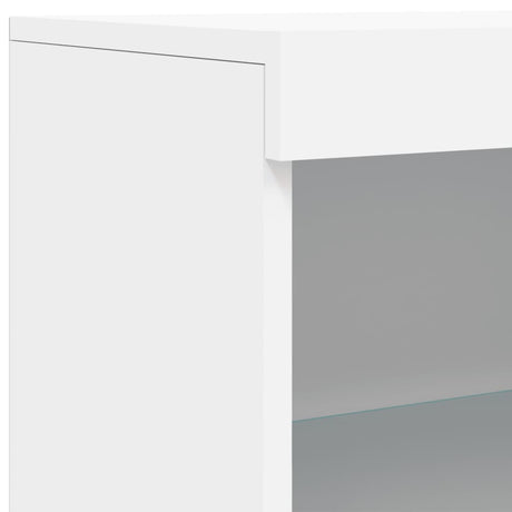 Dressoir met LED-verlichting 60,5x37x100 cm wit