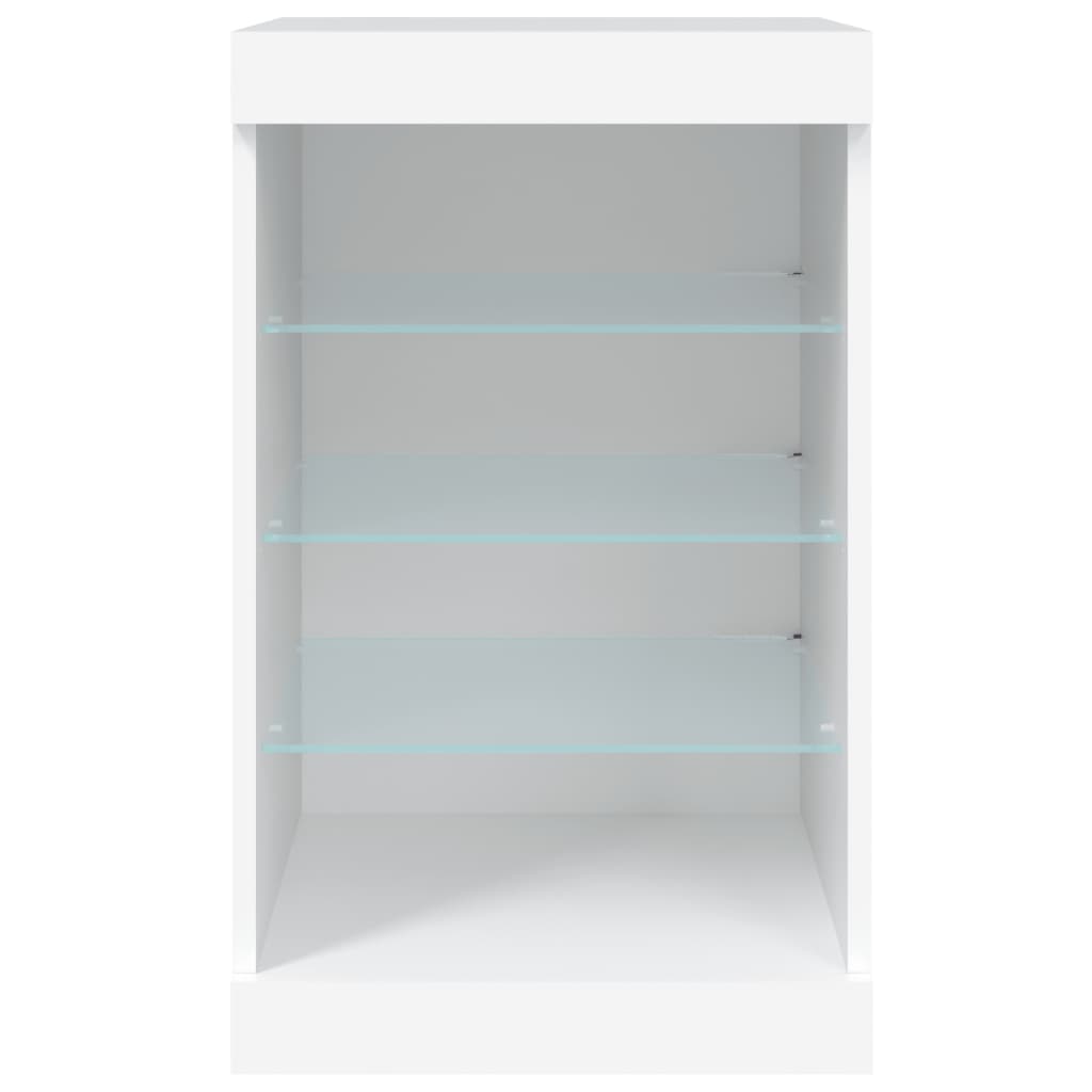 Dressoir met LED-verlichting 41x37x67 cm wit