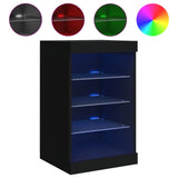 Dressoir met LED-verlichting 41x37x67 cm zwart