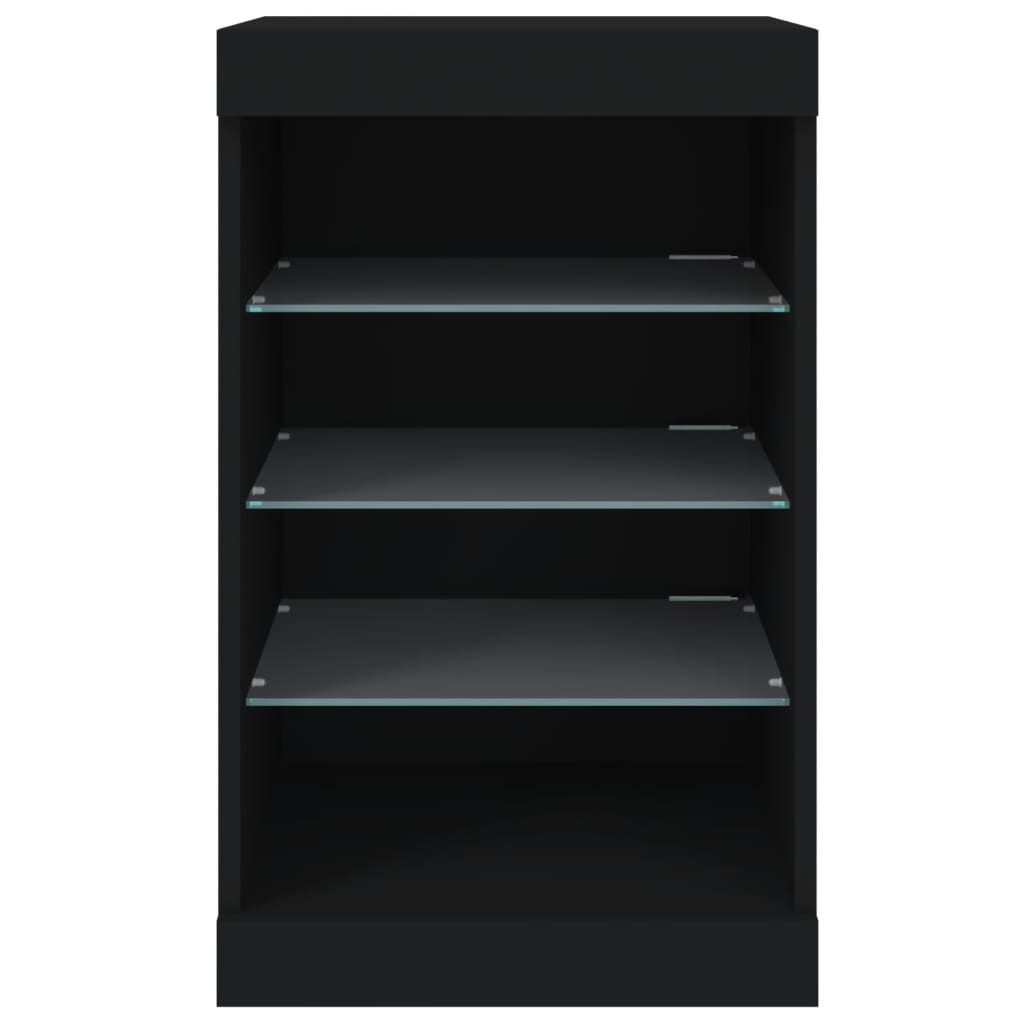 Dressoir met LED-verlichting 41x37x67 cm zwart