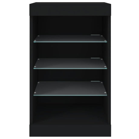 Dressoir met LED-verlichting 41x37x67 cm zwart