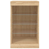 Dressoir met LED-verlichting 41x37x67 cm sonoma eikenkleurig