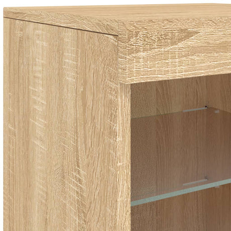 Dressoir met LED-verlichting 41x37x67 cm sonoma eikenkleurig