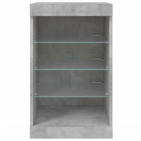 Dressoir met LED-verlichting 41x37x67 cm betongrijs