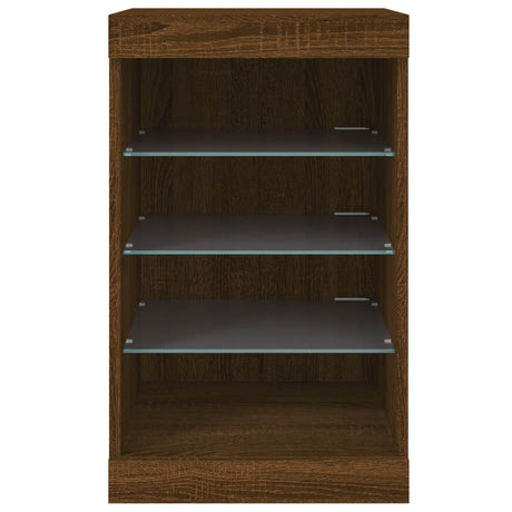 Dressoir met LED-verlichting 41x37x67 cm bruin eikenkleur