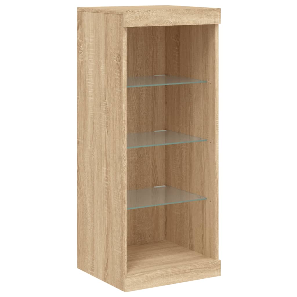 Dressoir met LED-verlichting 41x37x100 cm sonoma eikenkleurig