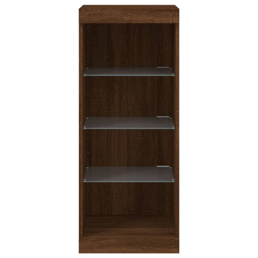 Dressoir met LED-verlichting 41x37x100 cm bruin eikenkleur