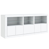 Dressoir met LED-verlichting 162x37x67 cm wit - AllerleiShop