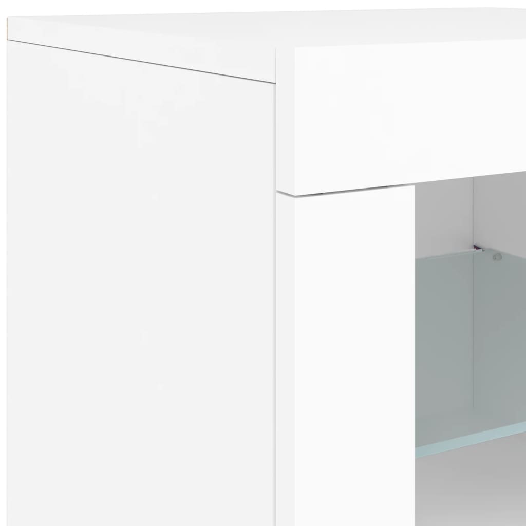 Dressoir met LED-verlichting 162x37x67 cm wit - AllerleiShop