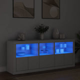 Dressoir met LED-verlichting 162x37x67 cm wit - AllerleiShop