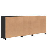 Dressoir met LED-verlichting 162x37x67 cm zwart - AllerleiShop