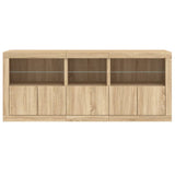 Dressoir met LED-verlichting 162x37x67 cm sonoma eikenkleurig - AllerleiShop