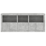 Dressoir met LED-verlichting 162x37x67 cm betongrijs - AllerleiShop