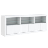 Dressoir met LED-verlichting 181,5x37x67 cm wit - AllerleiShop