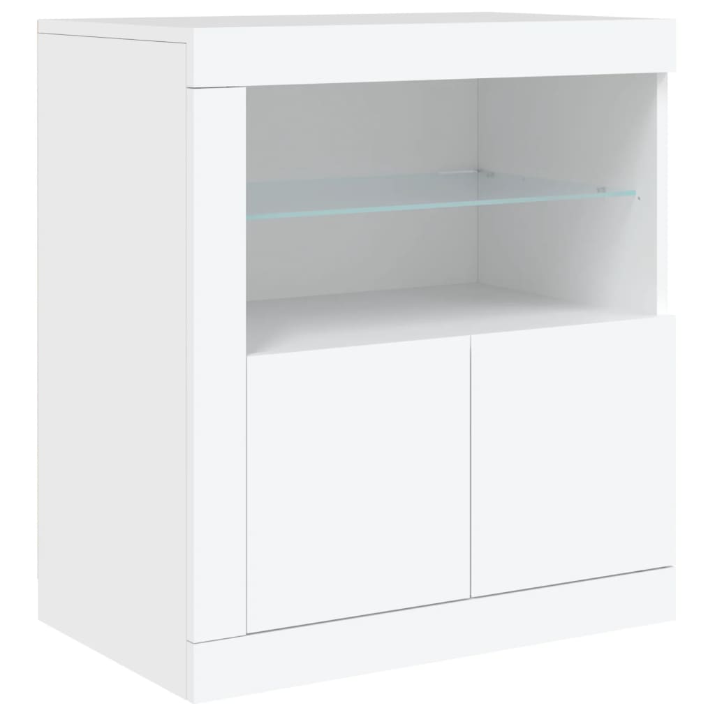 Dressoir met LED-verlichting 181,5x37x67 cm wit - AllerleiShop