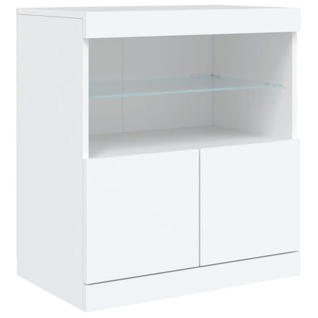 Dressoir met LED-verlichting 181,5x37x67 cm wit - AllerleiShop