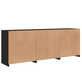 Dressoir met LED-verlichting 181,5x37x67 cm zwart - AllerleiShop