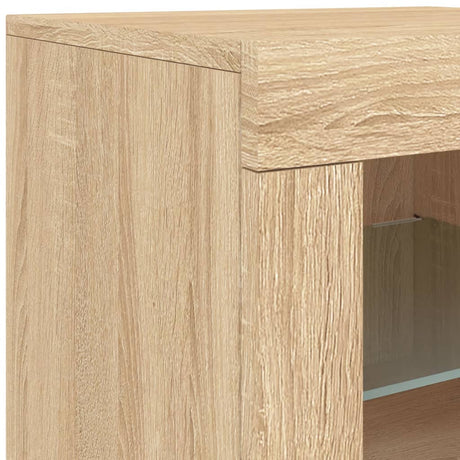 Dressoir met LED-verlichting 181,5x37x67 cm sonoma eikenkleurig - AllerleiShop