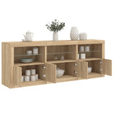 Dressoir met LED-verlichting 181,5x37x67 cm sonoma eikenkleurig - AllerleiShop