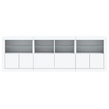 Dressoir met LED-verlichting 202x37x67 cm wit - AllerleiShop