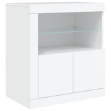 Dressoir met LED-verlichting 202x37x67 cm wit - AllerleiShop