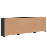 Dressoir met LED-verlichting 202x37x67 cm zwart - AllerleiShop