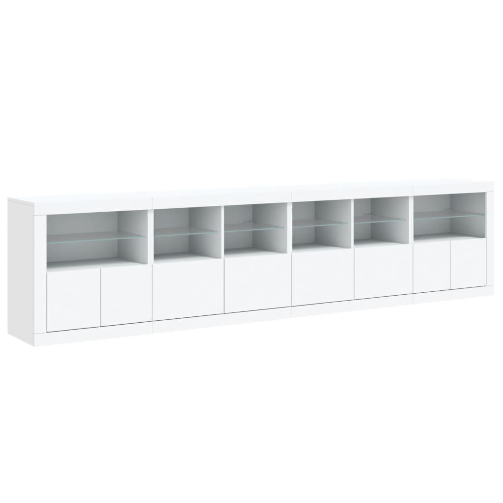 Dressoir met LED-verlichting 283x37x67 cm wit - AllerleiShop