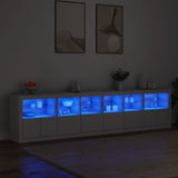 Dressoir met LED-verlichting 283x37x67 cm wit - AllerleiShop