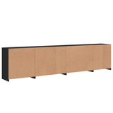 Dressoir met LED-verlichting 283x37x67 cm zwart - AllerleiShop