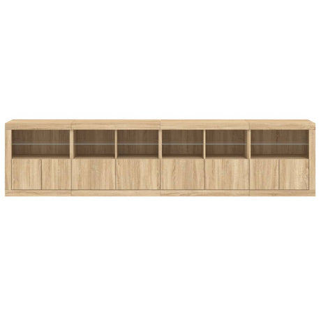 Dressoir met LED-verlichting 283x37x67 cm sonoma eikenkleurig - AllerleiShop