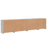 Dressoir met LED-verlichting 283x37x67 cm betongrijs - AllerleiShop