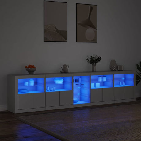 Dressoir met LED-verlichting 283x37x67 cm wit - AllerleiShop