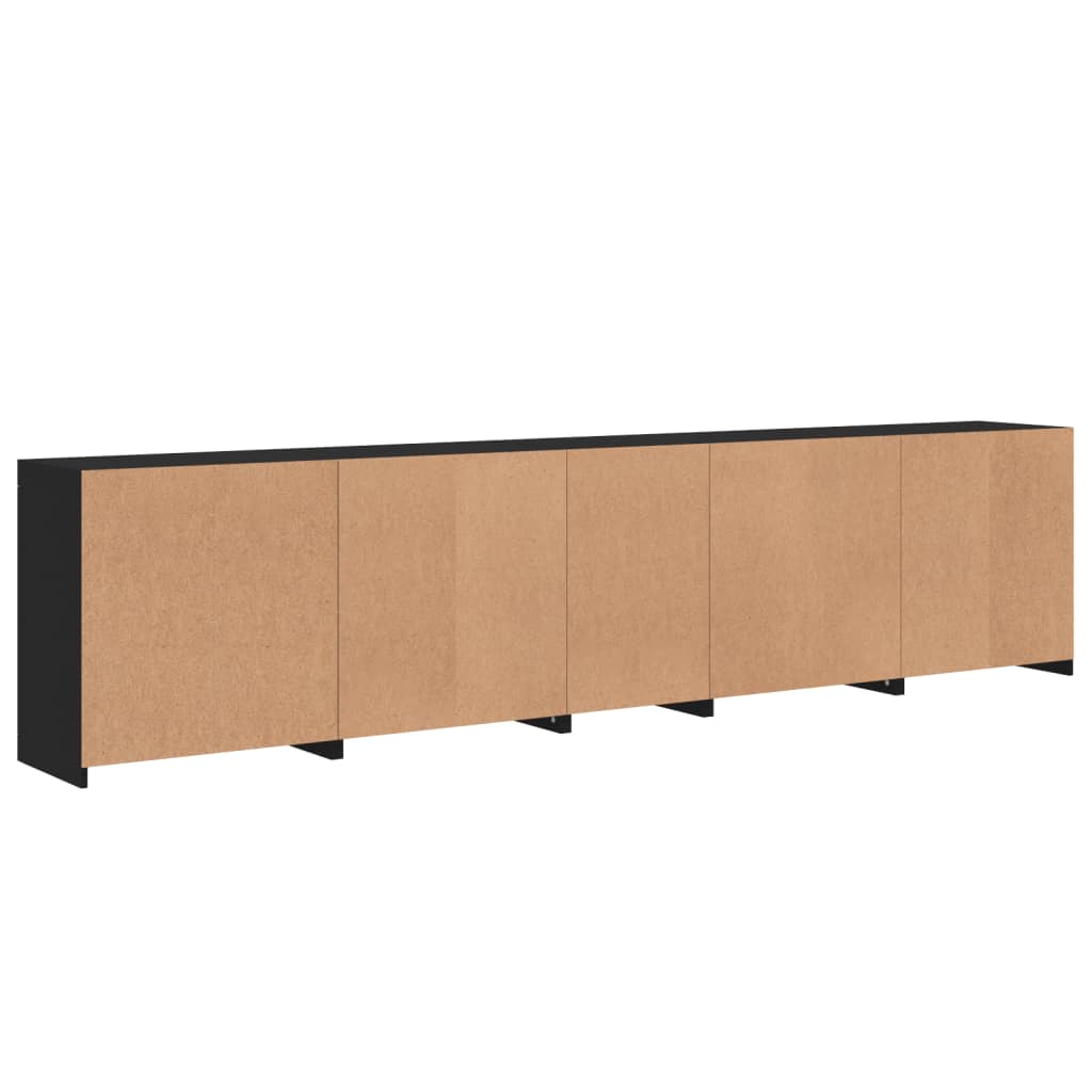 Dressoir met LED-verlichting 283x37x67 cm zwart - AllerleiShop