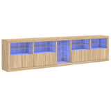 Dressoir met LED-verlichting 283x37x67 cm sonoma eikenkleurig - AllerleiShop