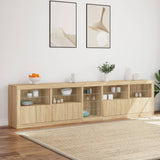 Dressoir met LED-verlichting 283x37x67 cm sonoma eikenkleurig - AllerleiShop