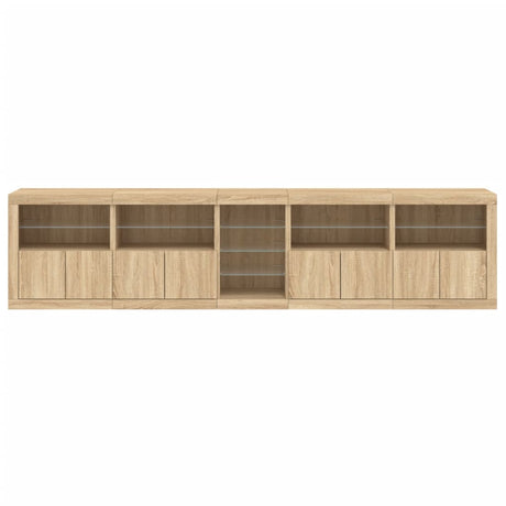 Dressoir met LED-verlichting 283x37x67 cm sonoma eikenkleurig - AllerleiShop