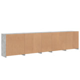 Dressoir met LED-verlichting 283x37x67 cm betongrijs - AllerleiShop