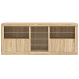 Dressoir met LED-verlichting 162x37x67 cm sonoma eikenkleurig - AllerleiShop