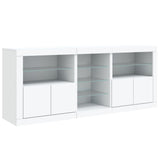 Dressoir met LED-verlichting 181,5x37x67 cm wit - AllerleiShop