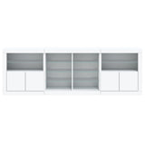 Dressoir met LED-verlichting 202x37x67 cm wit - AllerleiShop