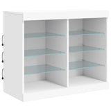 Dressoir met LED-verlichting 202x37x67 cm wit - AllerleiShop